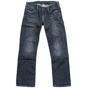 Silver Jeans Capris 26 Santorini Dark Wash Denim Cropped Capri